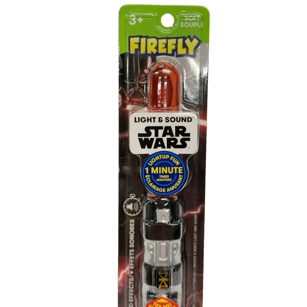 Firefly Kids Soft Toothbrush, Star Wars Lightsaber, Darth Vader Light & Sounds - Picture 2 of 9